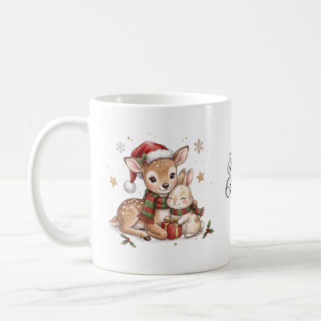 Café Caneca de Natal com Rena (Esquerda)