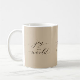 Café Caneca de Natal com Rotulo Mínimo de Alegria para