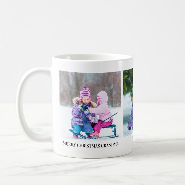 Café Caneca de Natal com Três Fotos de Presente para Av (Esquerda)