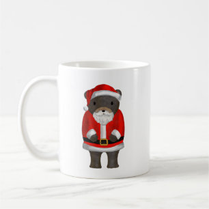 Café Caneca de Natal com Urso de Papai Noel