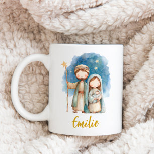 Café Caneca de Natal da Natividade Família Sagrada Pres