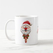 Caneca de Natal de Biscoito do Papai Noel