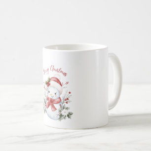 Café Caneca de Natal de Boneco de Neve Fofo