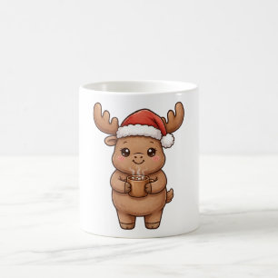 Café Caneca de Natal de Cacau Quente com Chapéu de Papa