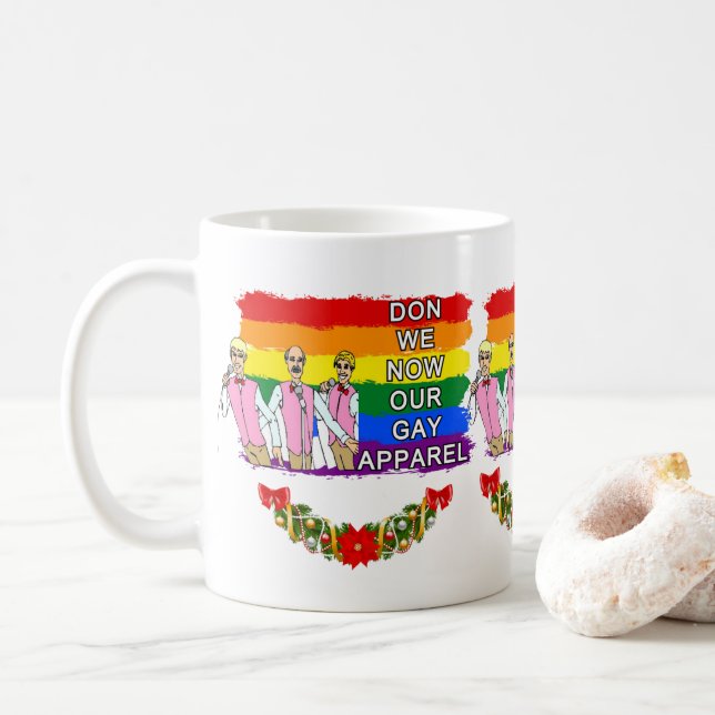 Café Caneca de Natal de Coro gay (Com Donut)