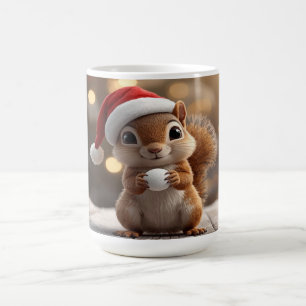 Café Caneca de Natal de Esquilo Fofa das Festas