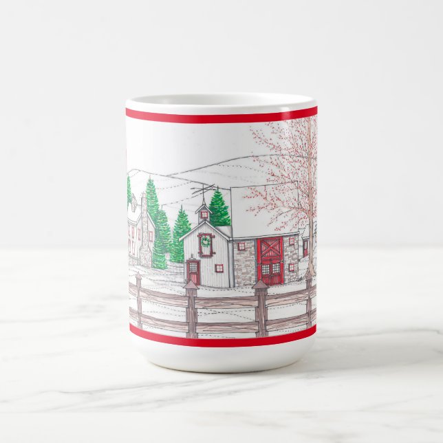 Café Caneca de Natal de Fazenda de 15oz (Centro)