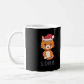Café Caneca de Natal de Gato Laranja Personalizada
