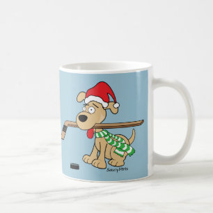 Café Caneca de Natal de Hockey Dog