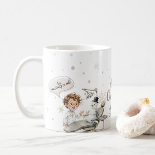 Café Caneca de Natal de Homem de Neve Dentista Engraçad