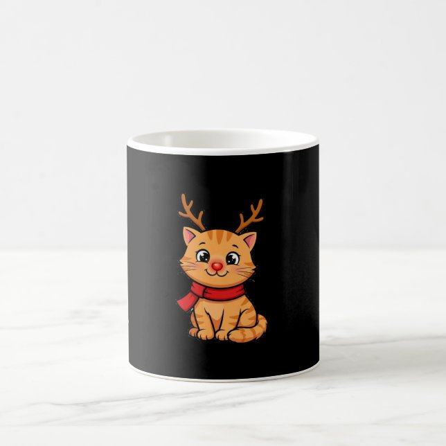 Café Caneca de Natal de Kitten Rena Cute (Centro)