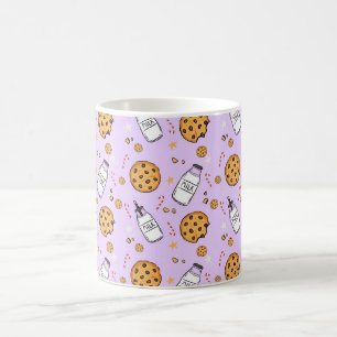 Café Caneca de Natal de Leite e Biscoitos Fofo para Beb