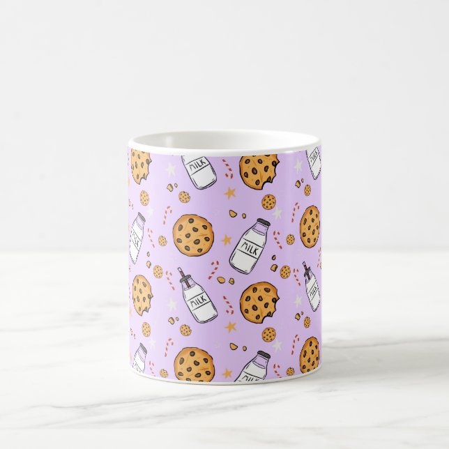 Café Caneca de Natal de Leite e Biscoitos Fofo para Beb (Centro)