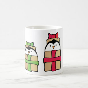 Café Caneca de Natal de pinguim fofa
