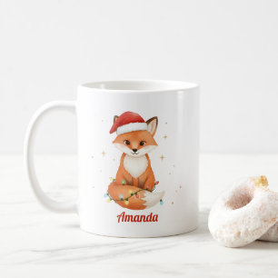 Café Caneca de Natal de Raposa Caprichosa Personalizada