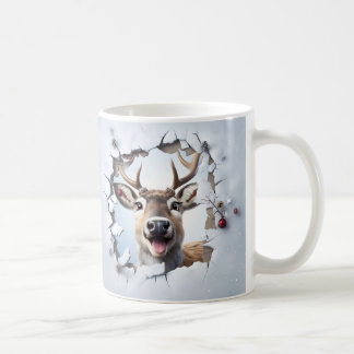 Café Caneca de Natal de Rena Fofa | Caneca de Inverno A