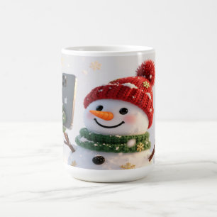 Café Caneca de Natal de Selfie do Boneco de Neve