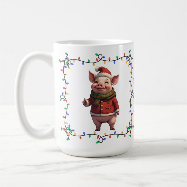 Café Caneca de Natal de Suíno (Esquerda)