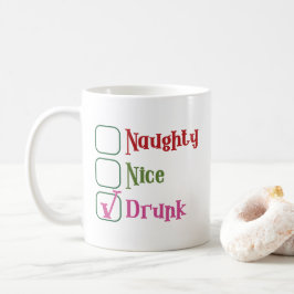 Café Caneca de Natal Divertida, Maliciosa e Bêbada
