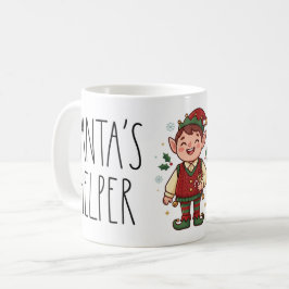 Café Caneca de Natal do Ajudante do Papai Noel