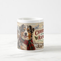 Caneca de Natal do Australian Shepherd | Natal em