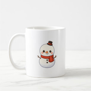 Café Caneca de Natal do Boneco de Neve Kawaii