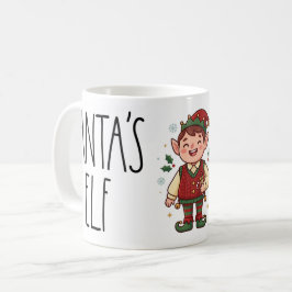 Café Caneca de Natal do Elfo do Papai Noel Fofo