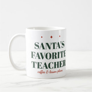Café Caneca de Natal do Professor Favorito do Papai Noe