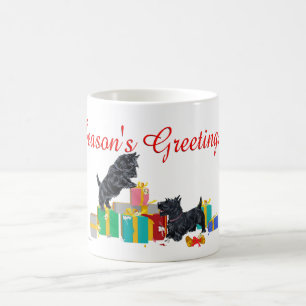 Café Caneca de Natal do Scottish Terrier