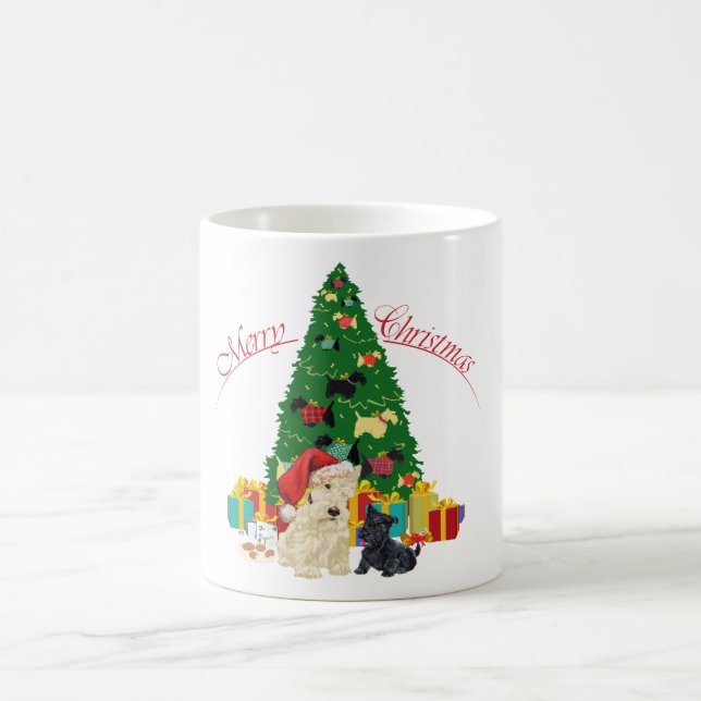 Café Caneca de Natal do Terrier Escocês (Centro)