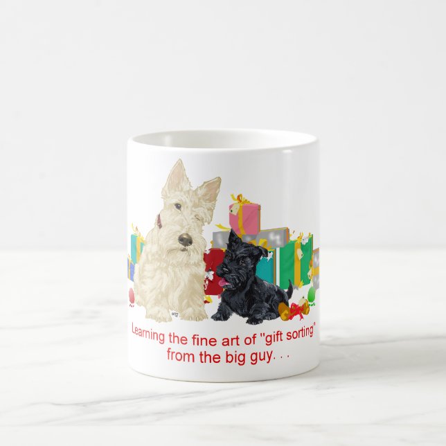 Café Caneca de Natal do Terrier Escocês (Centro)