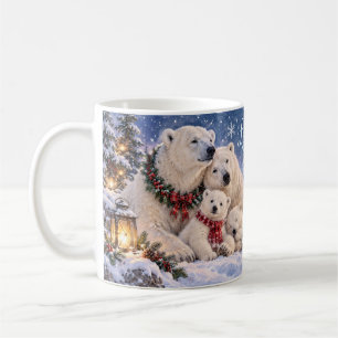 Café Caneca de Natal do Urso Polar Let It Snow