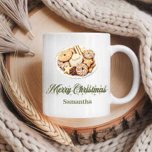 Café Caneca de Natal Escandinava Personalizada com Nome