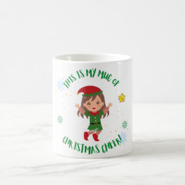 Café Caneca de Natal Festiva: Design de Elf Adorável pa