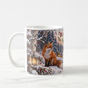 Café Caneca de Natal Floresta Desejos Quentes