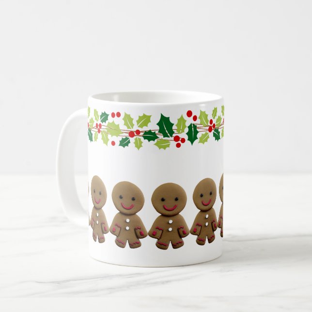 Café Caneca de Natal Homem de Gengibre (Frente Esquerda)