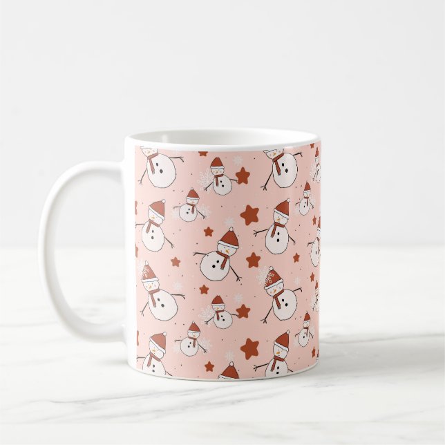 Café Caneca de Natal Homem de Neve Fofo (Esquerda)