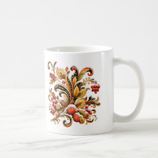 Café Caneca de Natal Khokhloma — Inverno da Arte Popula