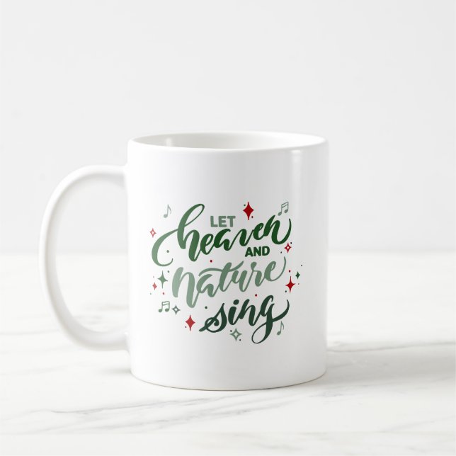 Café Caneca de Natal Let Heaven and Nature Sing (Esquerda)