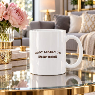 Café Caneca de Natal Mais Propenso a Cantar Muito Alto