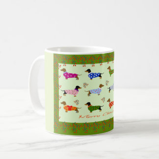 Café Caneca de Natal para Dachshunds