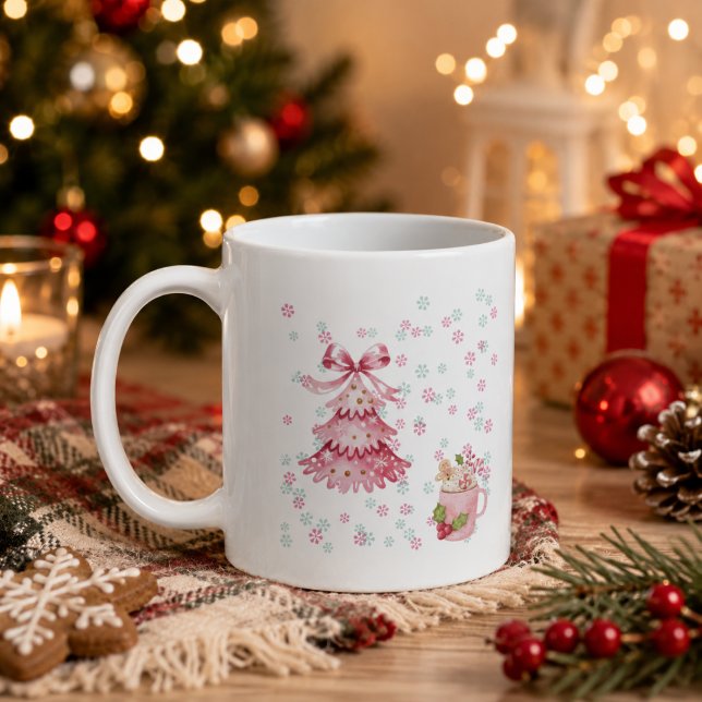 Café Caneca de Natal Personalizada com Árvore de Natal  (Criador carregado)