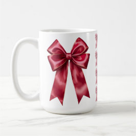 Café Caneca de Natal Personalizada com Foto e Laço Verm