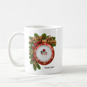 Café Caneca de Natal Personalizada com Foto e Nome