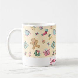 Café Caneca de Natal Personalizada de Biscoito de Gengi