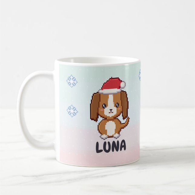 Café Caneca de Natal Personalizada do Beagle (Esquerda)