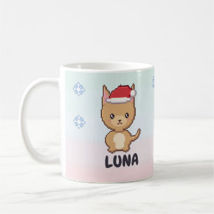 Café Caneca de Natal Personalizada do Chihuahua