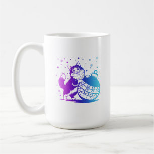 Café Caneca de Natal personalizada para gato