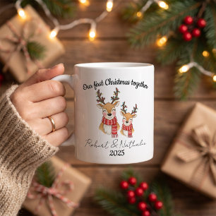 Café Caneca de Natal personalizada para recém-casados