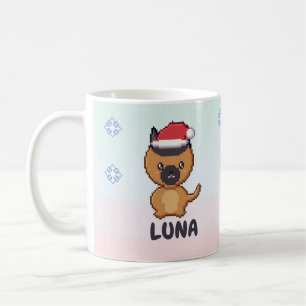 Café Caneca de Natal Personalizada Pastor Alemão